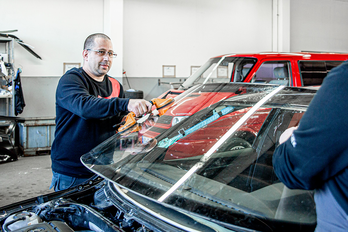 image of truck maintenance for a trucking company